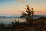 Cornelis Lieste Landscape with Crescent Moon Germany oil painting artist
